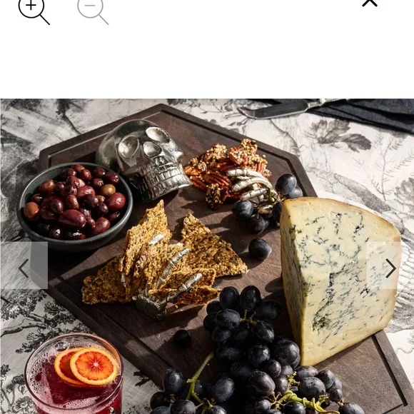 Skeleton on Dark Brown Coffin charcuterie board by Pottery Barn - Picture 5 of 6